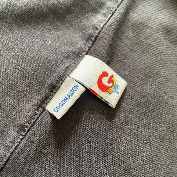 Maybe Crazy Men’s XL Black Streetwear Tee T-Shirt Drawstring Collar Lightning - Picture 7 of 7